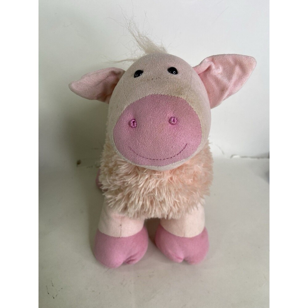 Vintage Animal Alley Pink Pig Plush Stuffed Animal Toy Farm 2005 FLAWED
